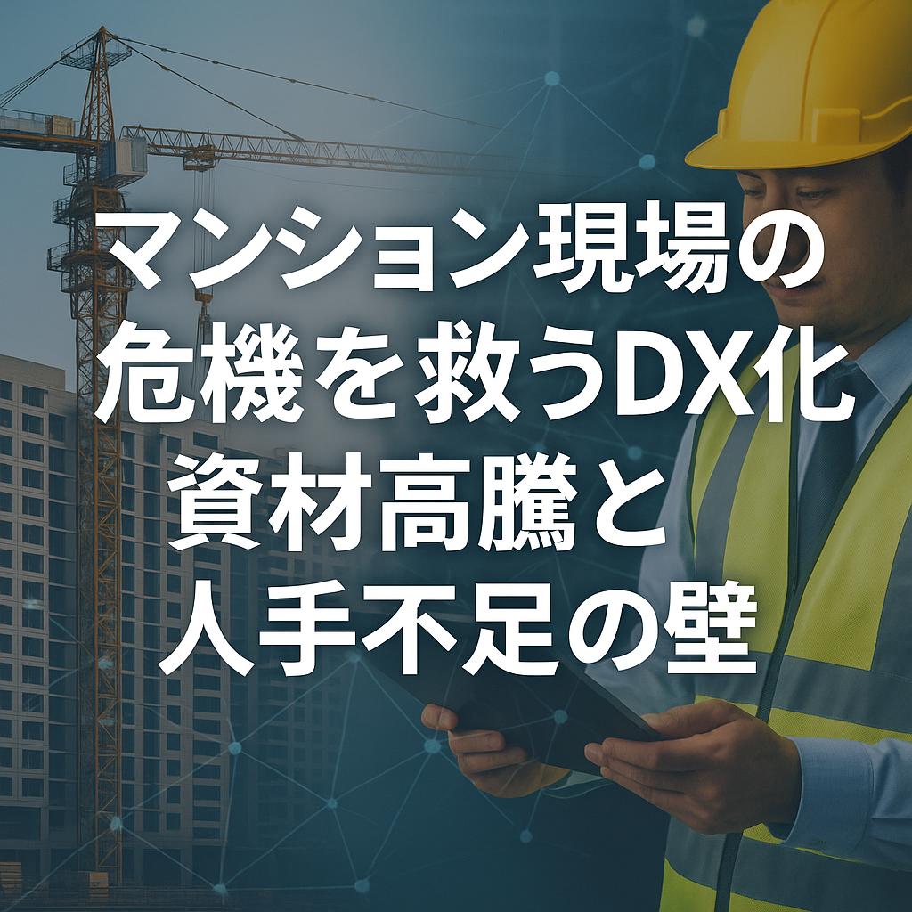 マンション現場の危機を救うDX化:資材高騰と人手不足の壁