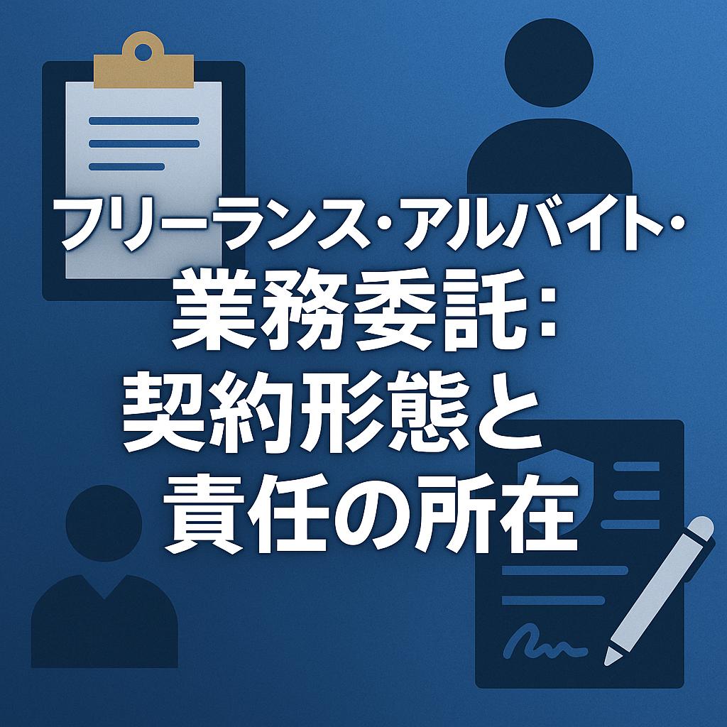 フリーランス・アルバイト・業務委託:契約形態と責任の所在