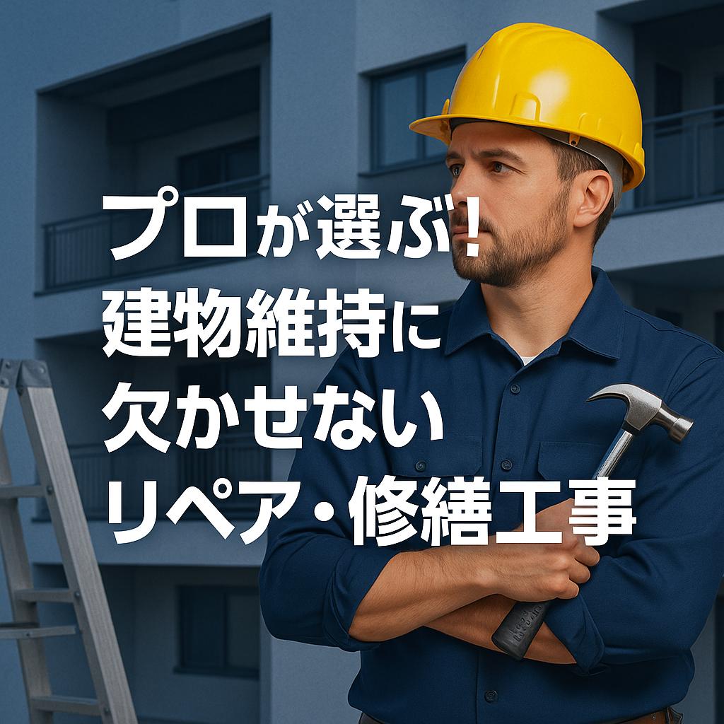 プロが選ぶ!建物維持に欠かせないリペア・修繕工事