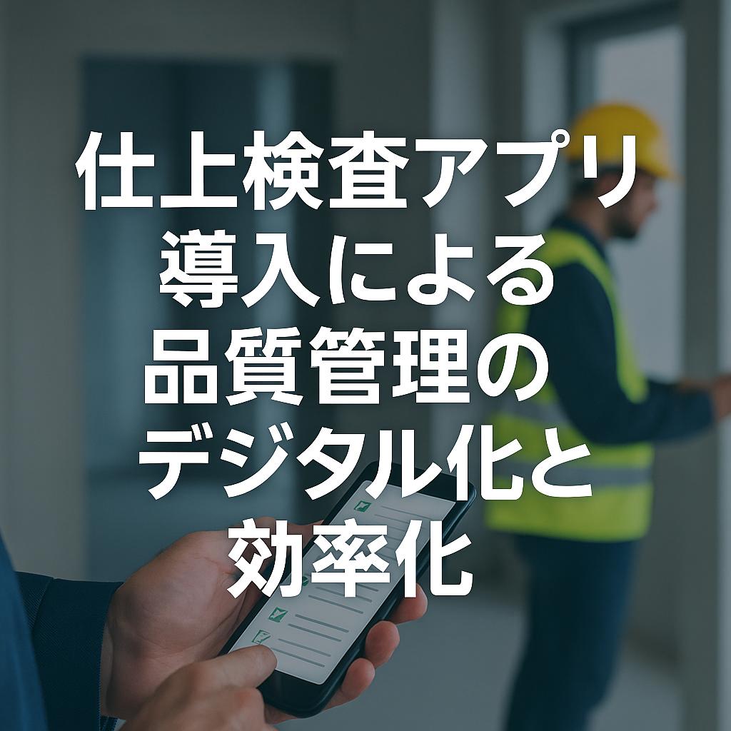建築用仕上検査アプリ導入で、品質管理のデジタル化と効率化へ