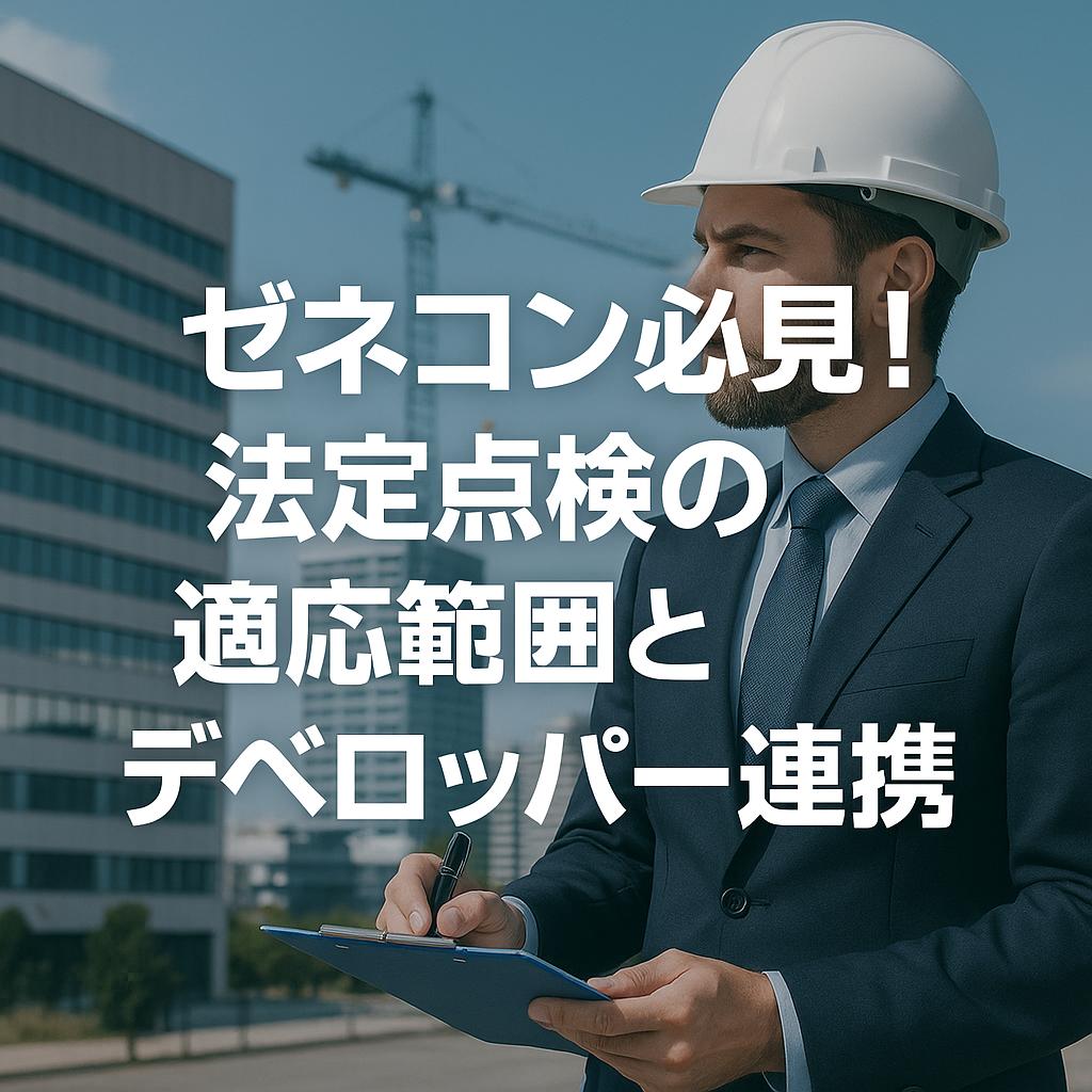 ゼネコン必見！法定点検の適応範囲とデベロッパー連携
