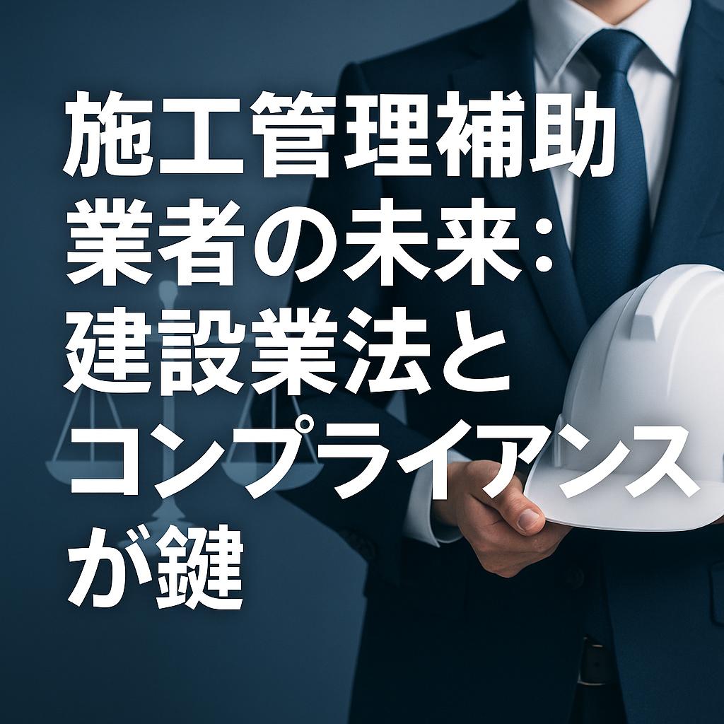 施工管理補助業者の未来：建設業法とコンプライアンスが鍵