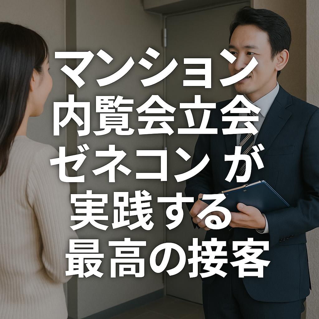 マンション内覧会立会、ゼネコンが実践する最高の接客