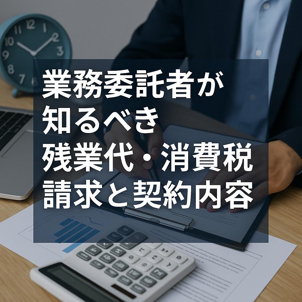 業務委託者が知るべき残業代・消費税請求と契約内容