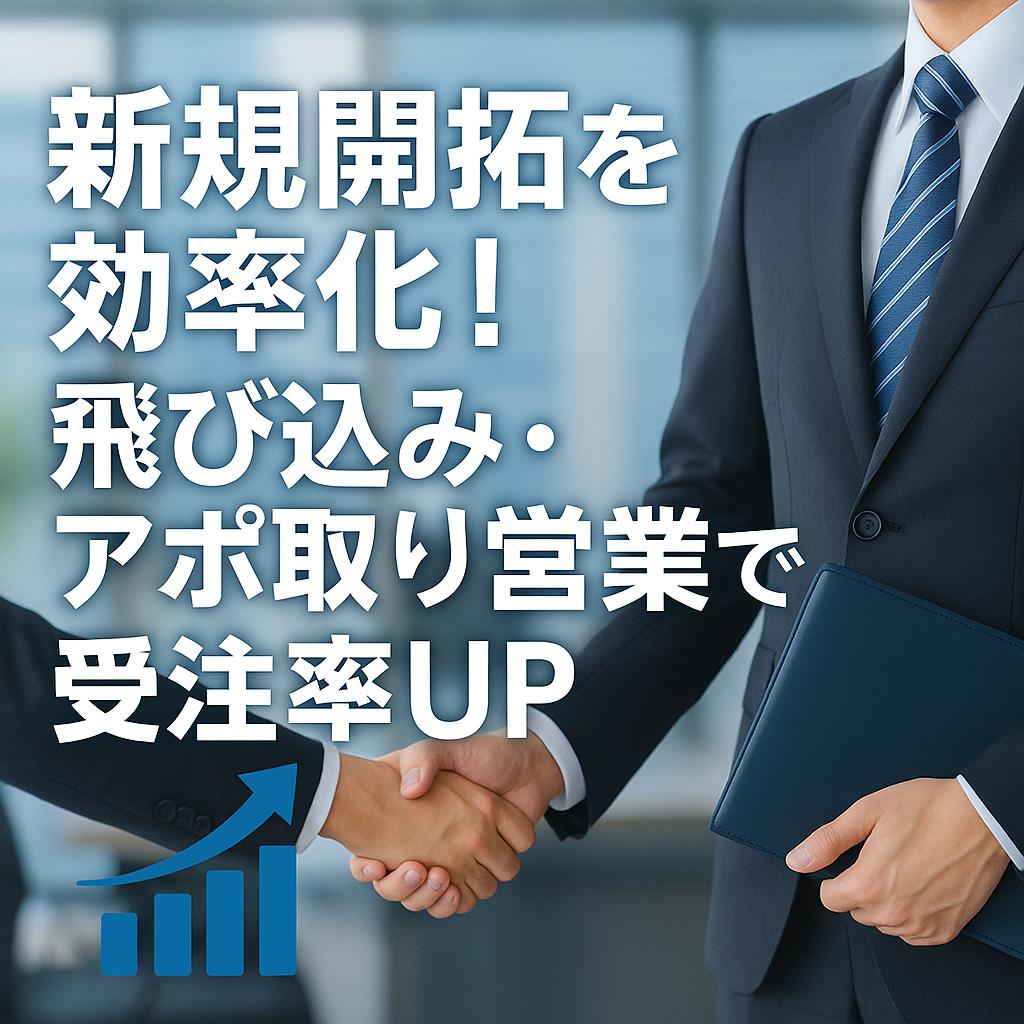 新規開拓を効率化！飛び込み・アポ取り営業で受注率UP