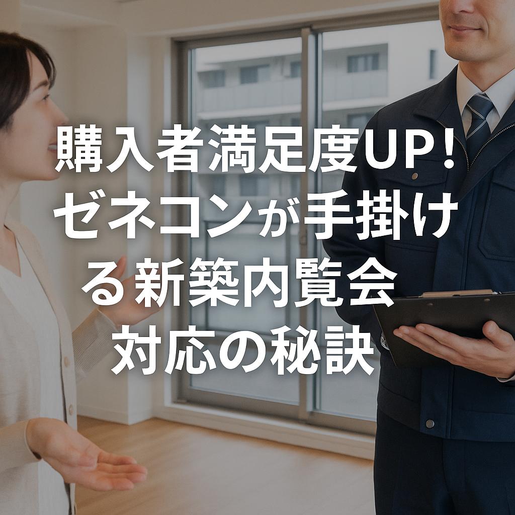 購入者満足度UP！ゼネコンが手掛ける新築内覧会対応の秘訣