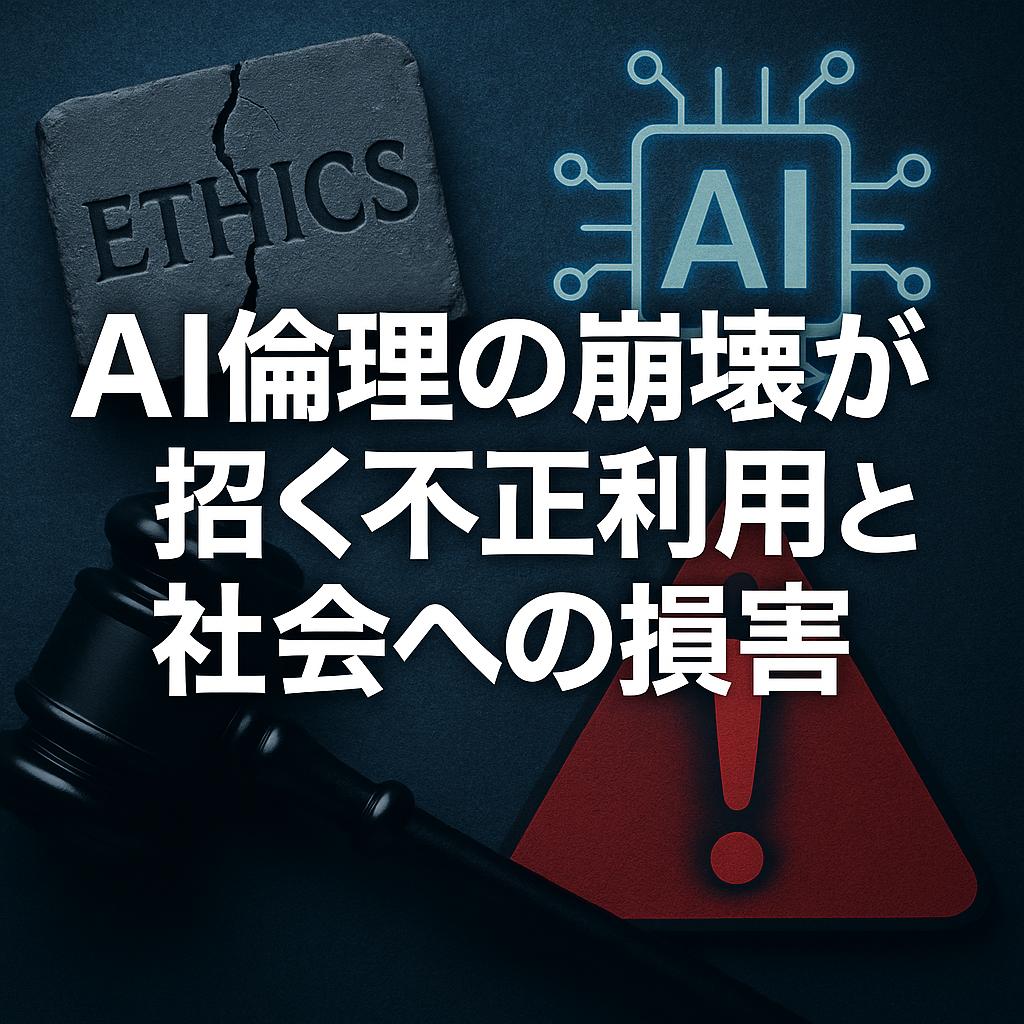 AI倫理の崩壊が招く不正利用と社会への損害