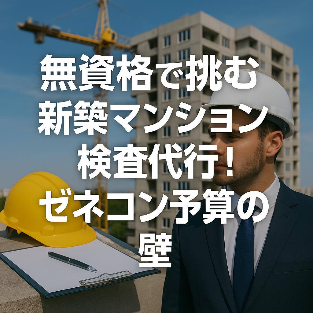 無資格で挑む新築マンション検査代行！ゼネコン予算の壁