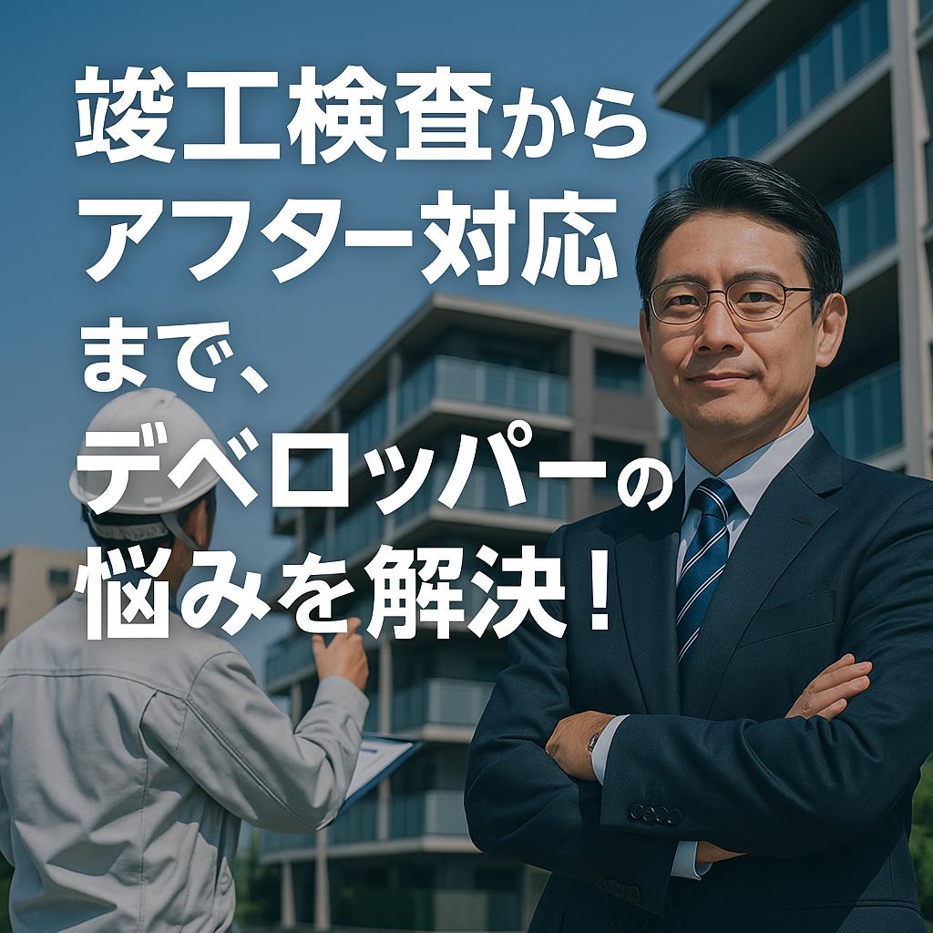 竣工検査からアフター対応まで、デベロッパーの悩みを解決！