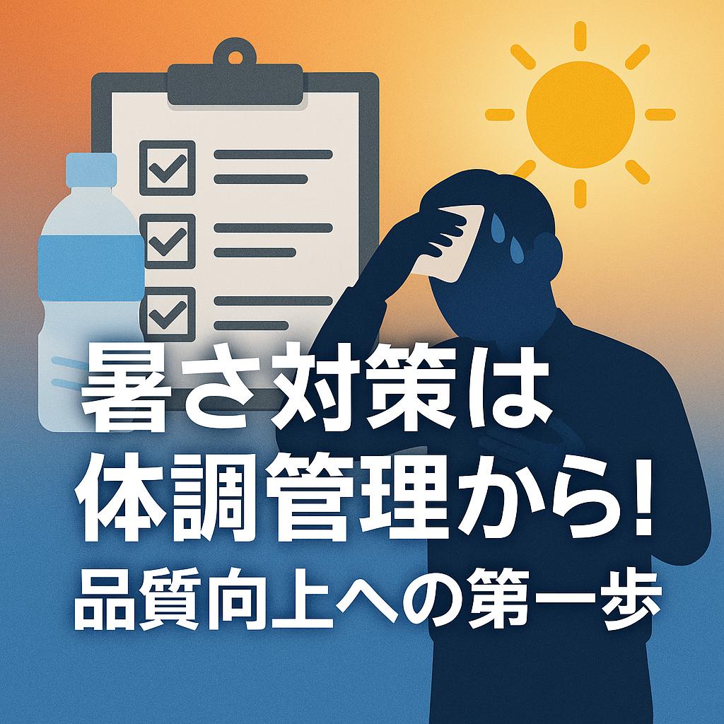 暑さ対策は体調管理から!品質向上への第一歩