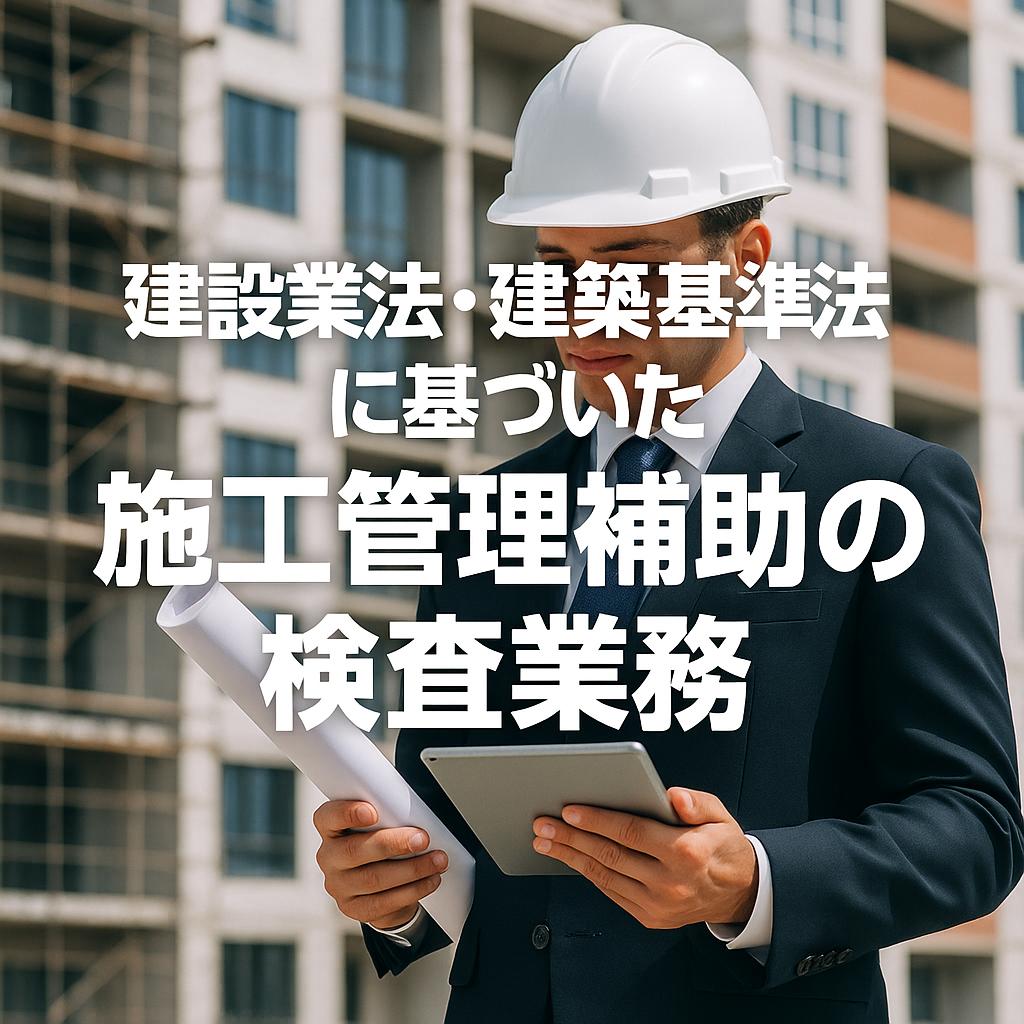 建設業法・建築基準法に基づいた施工管理補助の検査業務