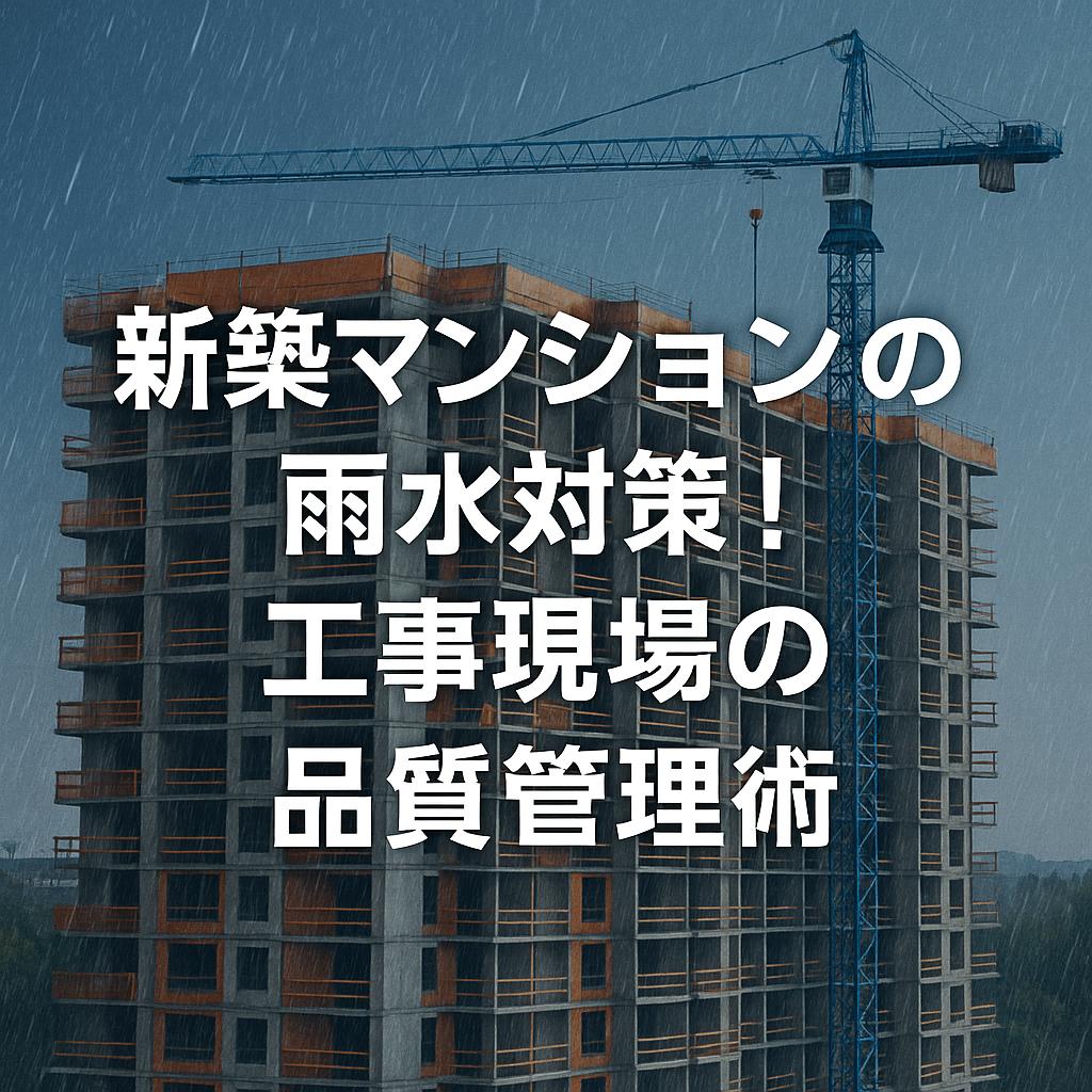 新築マンションの雨水対策！工事現場の品質管理術