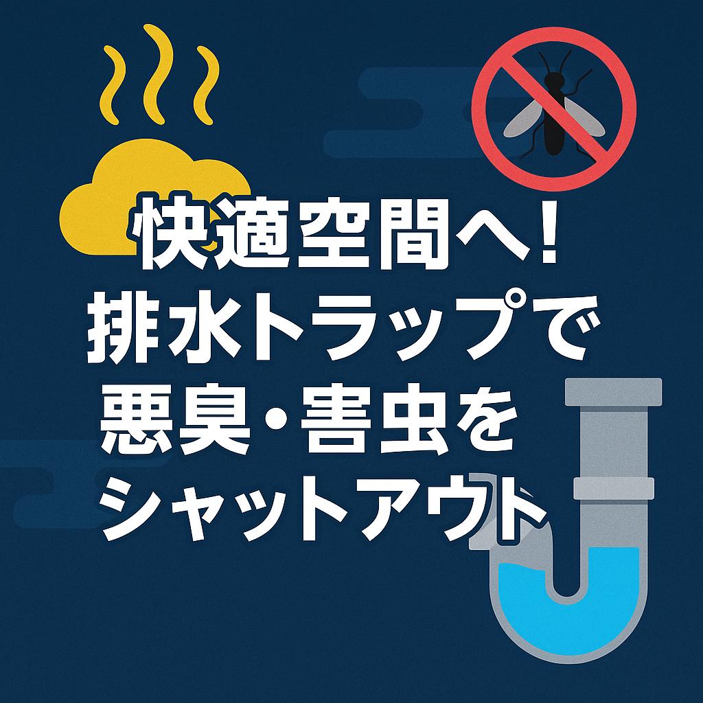 快適空間へ！排水トラップで悪臭・害虫をシャットアウト
