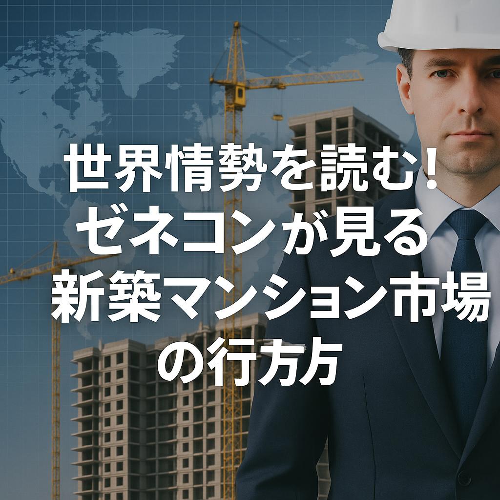 世界情勢を読む！ゼネコンが見る新築マンション市場の行方