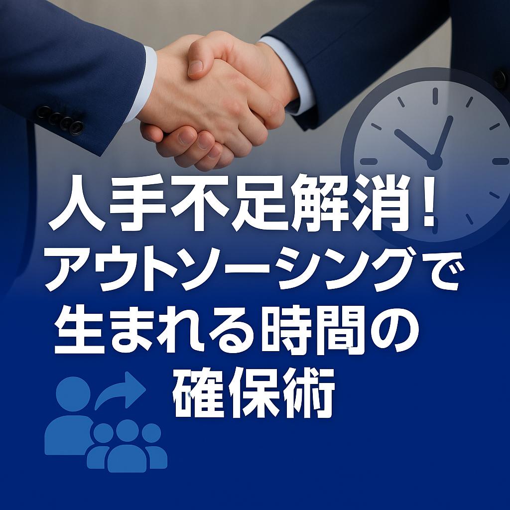 人手不足解消！アウトソーシングで生まれる時間の確保術