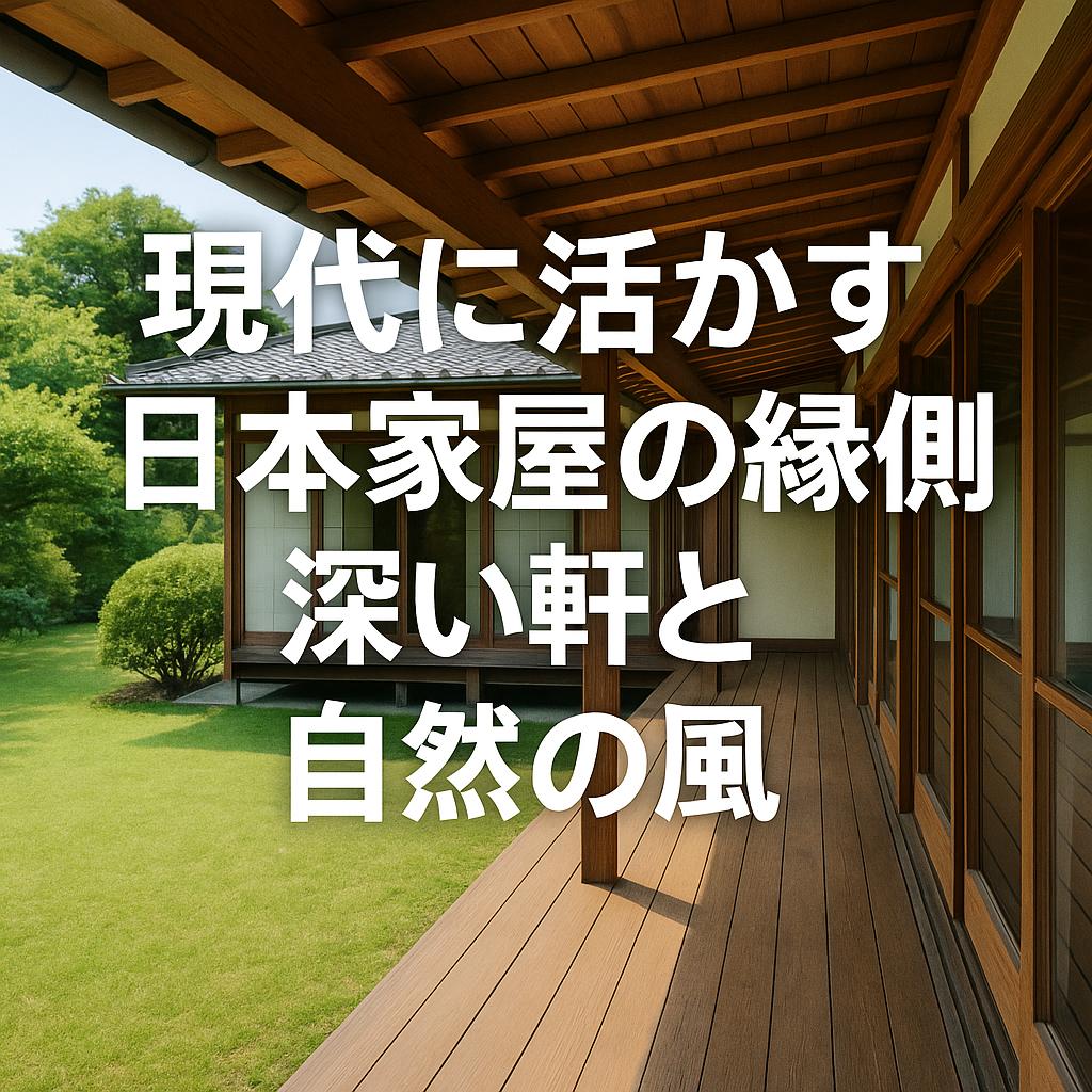 現代に活かす日本家屋の縁側：深い軒と自然の風