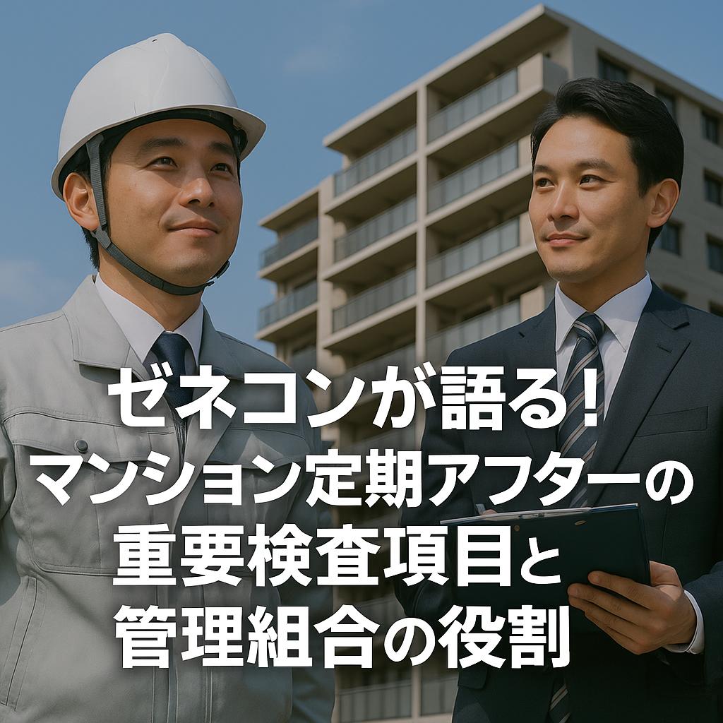 ゼネコンが語る！マンション定期アフターの重要検査項目と管理組合の役割