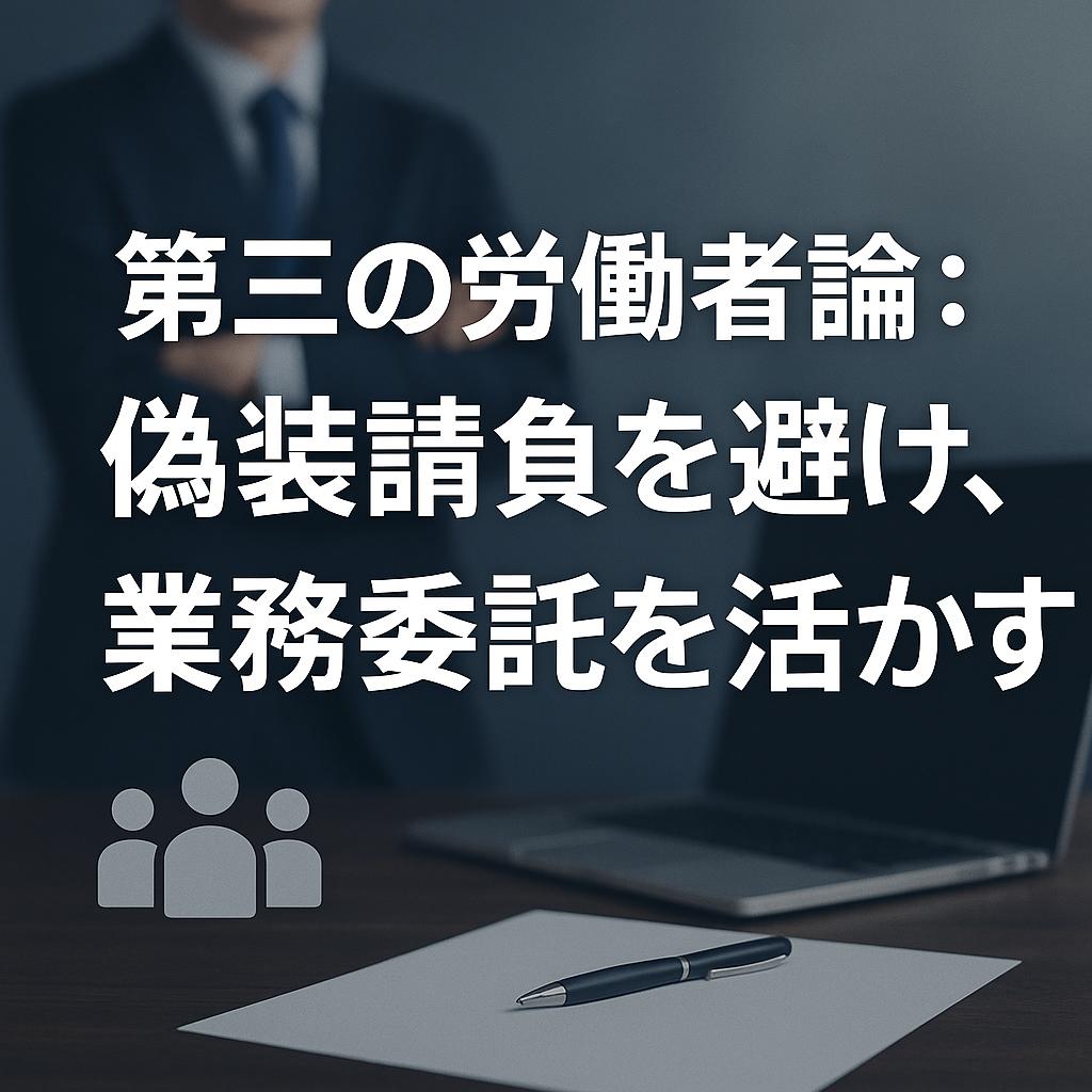 第三の労働者論：偽装請負を避け、業務委託を活かす