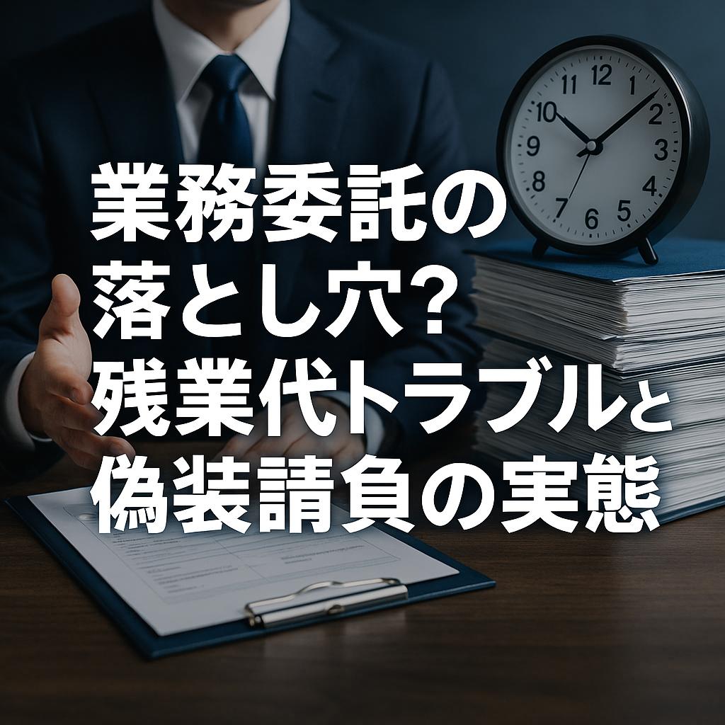 業務委託の落とし穴？残業代トラブルと偽装請負の実態