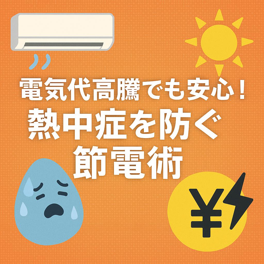 電気代高騰でも安心！熱中症を防ぐ節電術