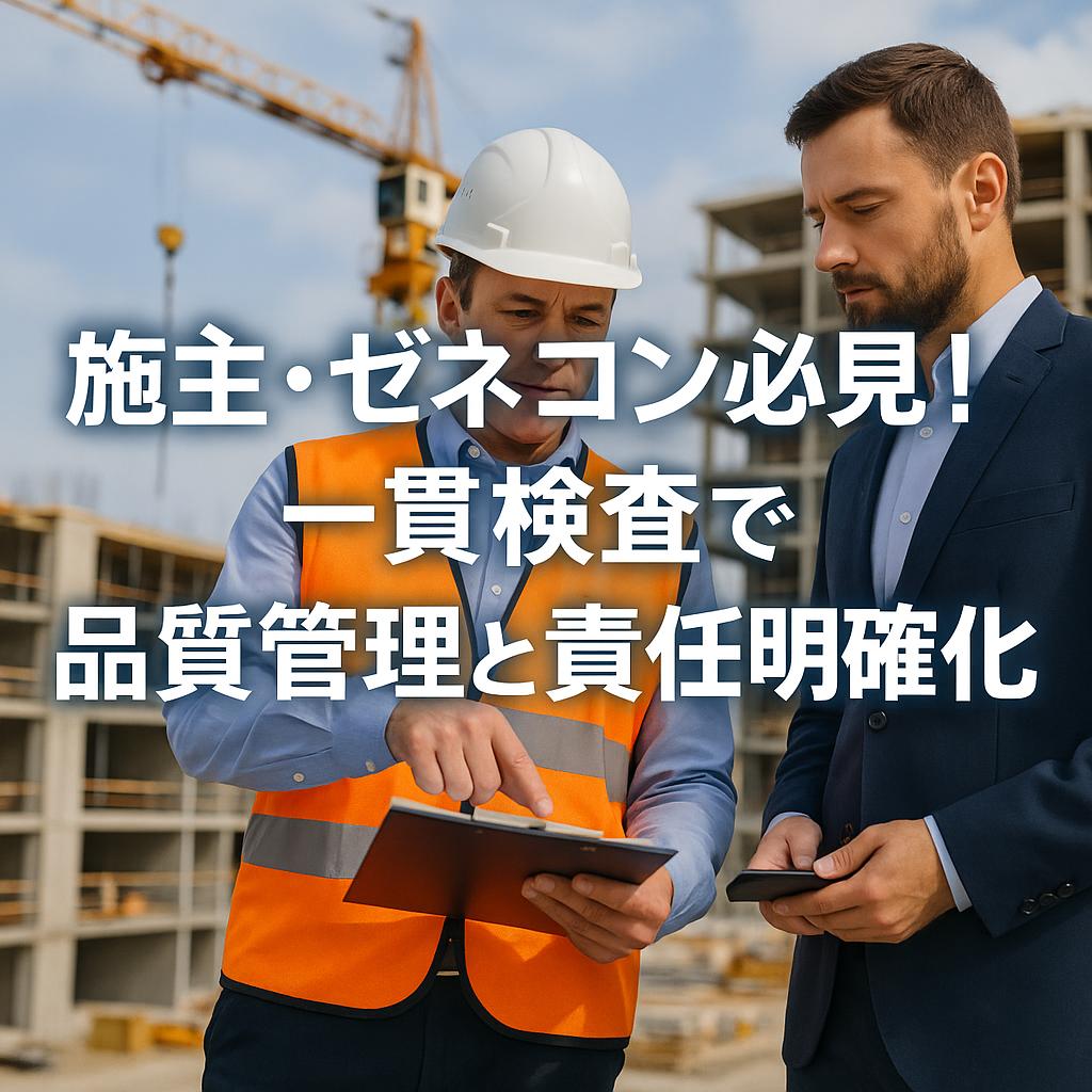 施主・ゼネコン必見！一貫検査で品質管理と責任明確化