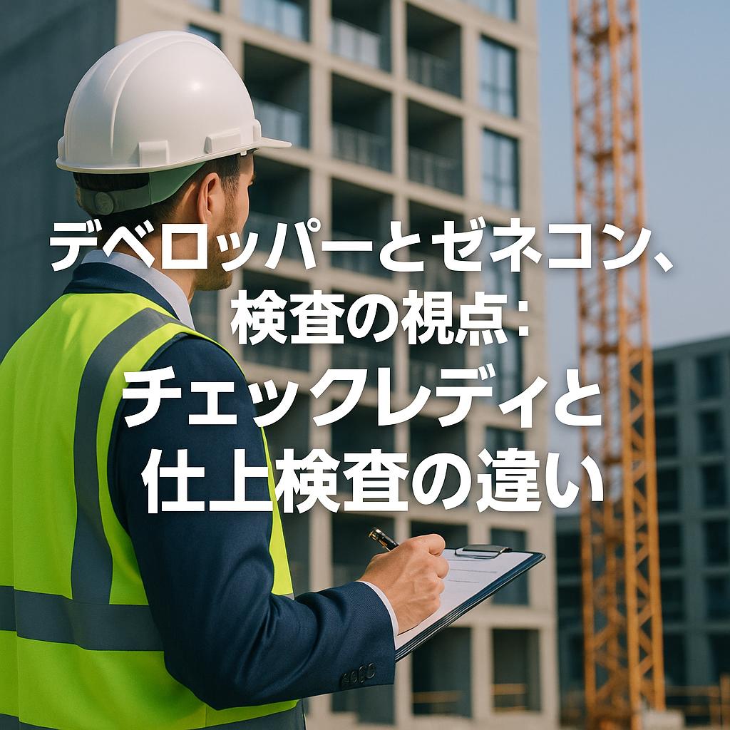 デベロッパーとゼネコン、検査の視点：チェックレディと仕上検査の違い