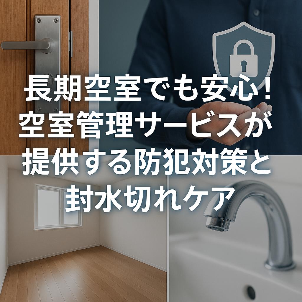長期空室でも安心！空室管理サービスが提供する防犯対策と封水切れケア
