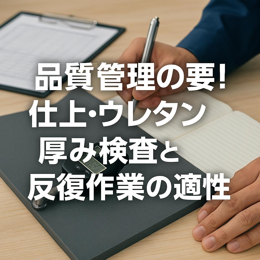 品質管理の要！仕上・ウレタン厚み検査と反復作業の適性
