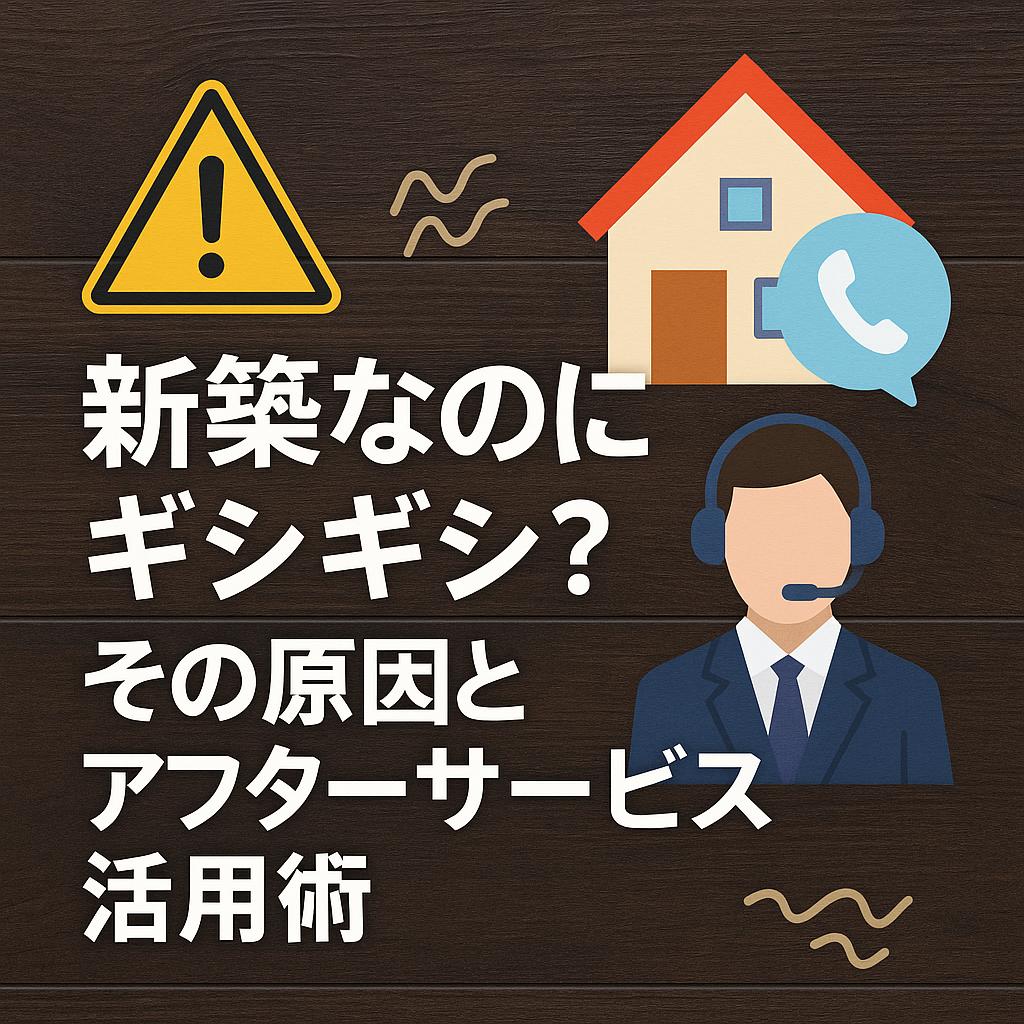 新築なのにギシギシ？その原因とアフターサービス活用術