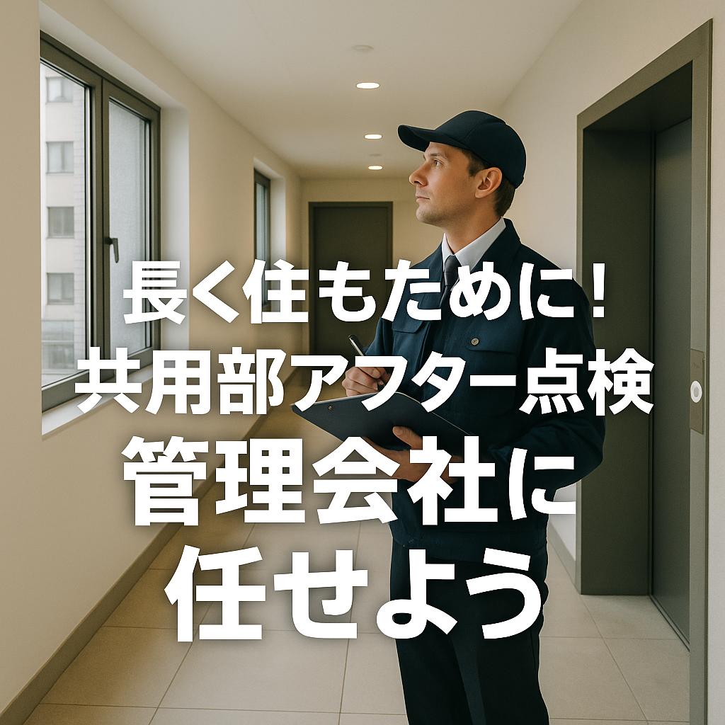 長く住むために！共用部アフター点検は管理会社に任せよう