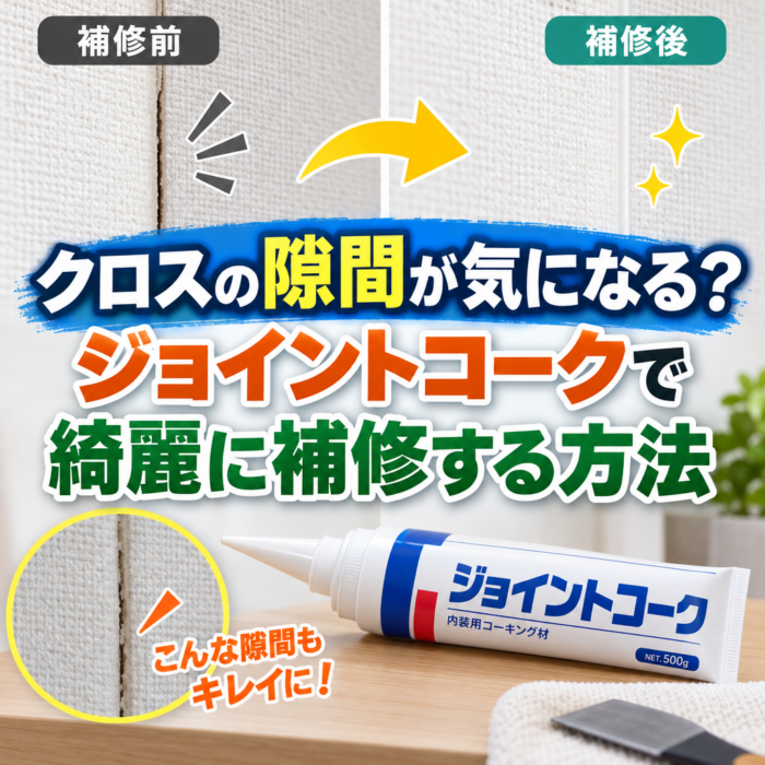 クロスの隙間が気になる？ジョイントコークで綺麗に補修する方法